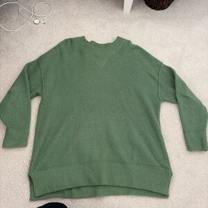 American Eagle Outfitters Olive Crew Neck Sweater